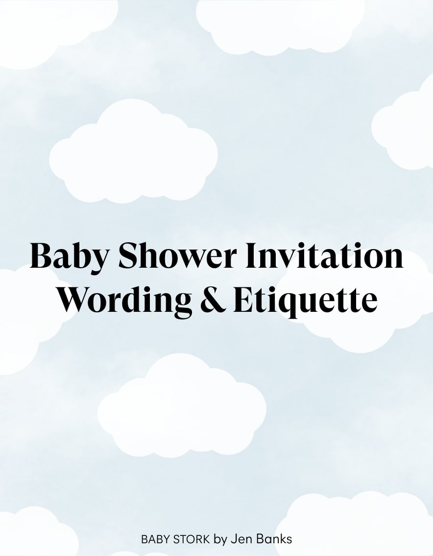 Baby shower wording